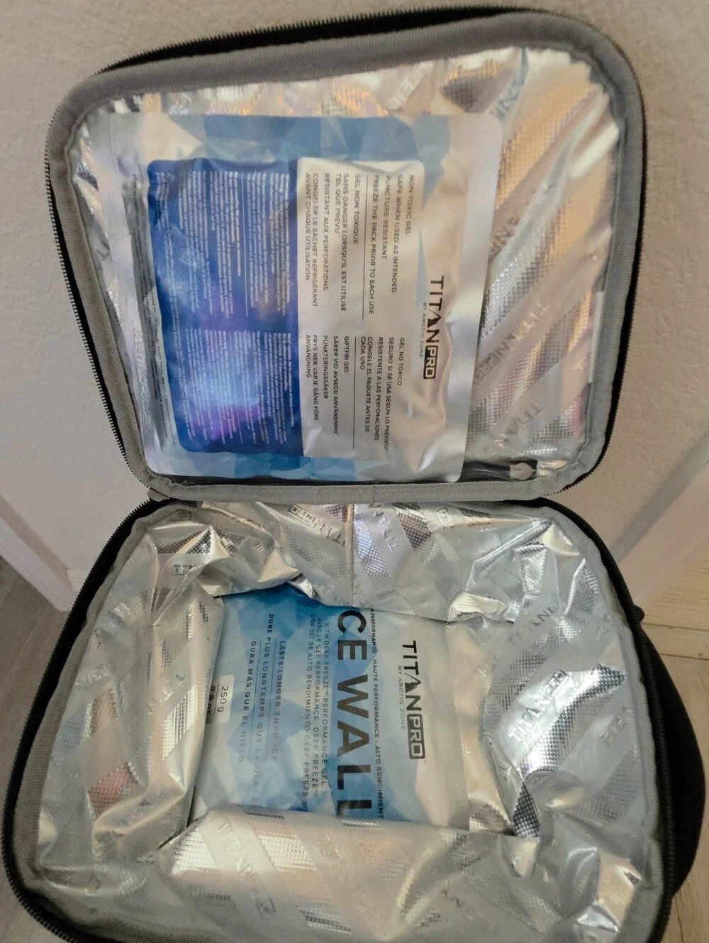 Titan PRO Black Expandable Lunch Bag By Artic Zone, With Ice Packs